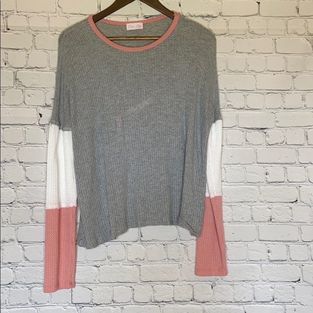 Try To Get It Right Mauve Colorblock Blouse - image 6